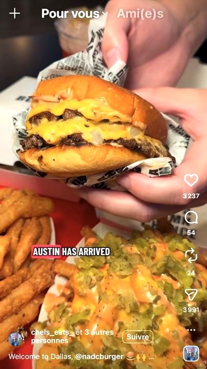 Vidéo fast-food au format vertical pour les réseaux sociaux