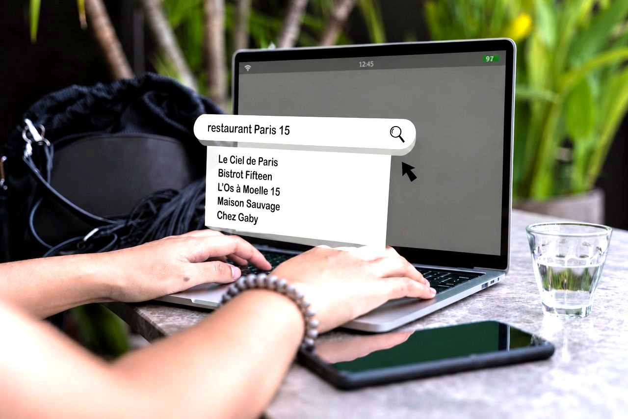 Recherche locale de restaurants sur Google